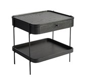 Humla Side Table with Drawer Storage by Tolv - Black